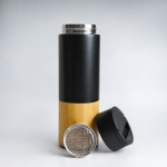 Black and Bamboo Tumbler
