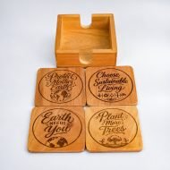 Wooden Coasters Set of 4
