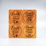Wooden Coasters Set of 4 - Image 2